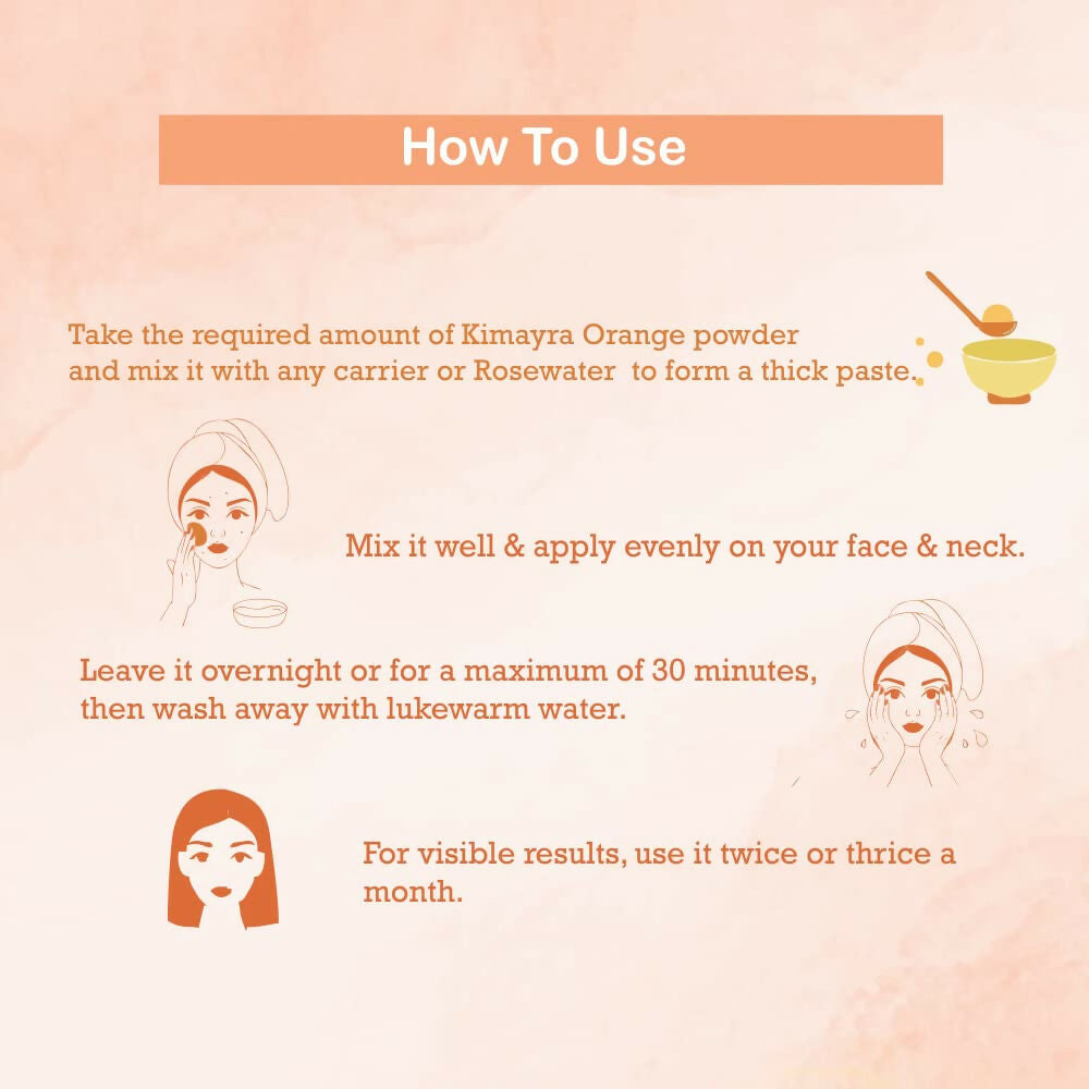 Kimayra Natural Orange Peel Powder Face Pack For Youth Glowing Skin & Reduces Scars | Grocsy