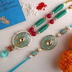 Meenakari Rakhi Set & Dairy Milk Silk | Grocsy