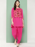 Ahalyaa Women's Traditional Wear Co-ods - Pink | Grocsy