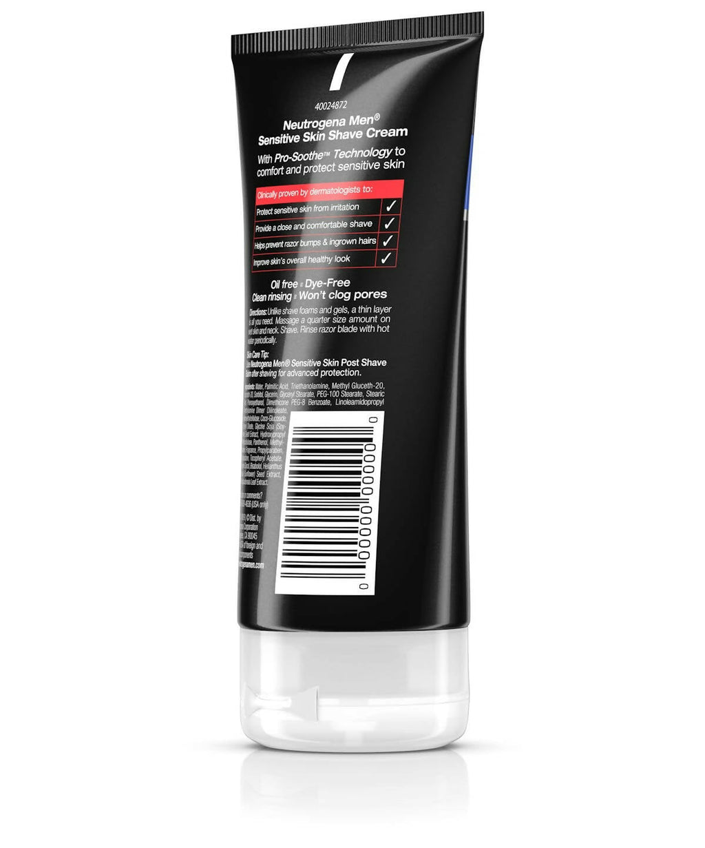 Neutrogena Men Sensitive Skin Shave Cream | Grocsy