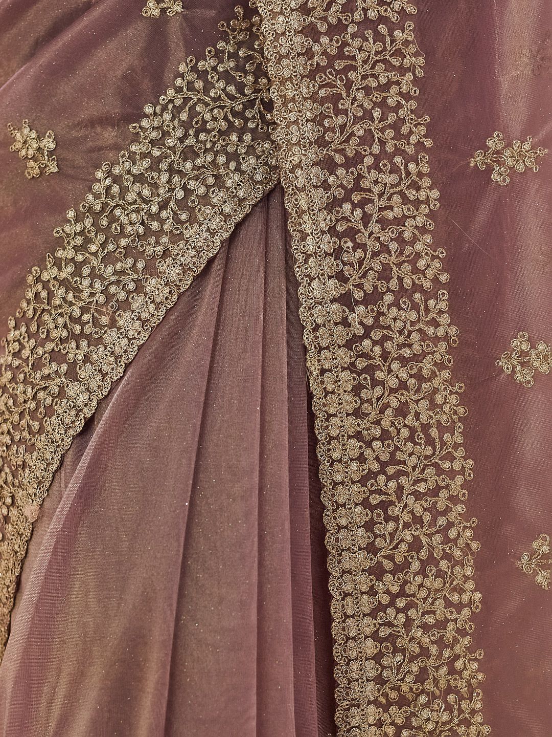kasee Floral Zardozi Supernet Saree | Grocsy