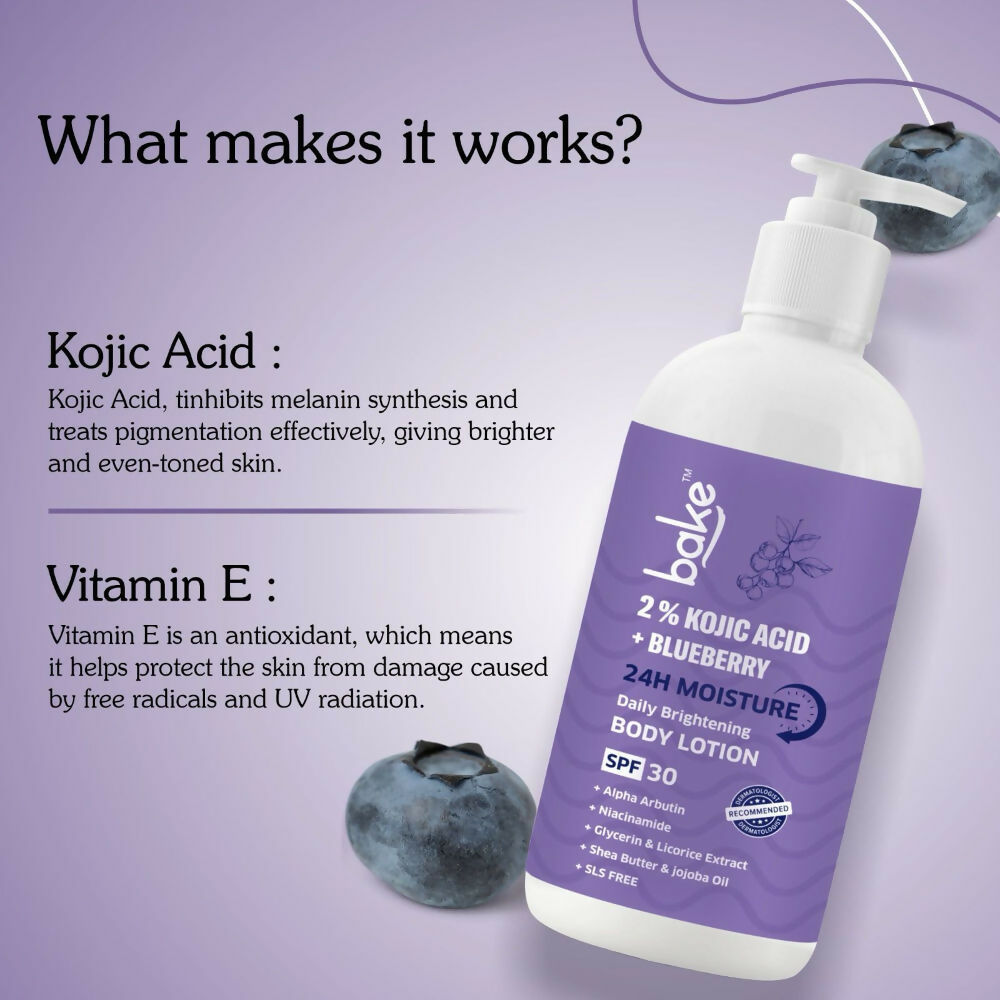 Bake 2% Kojic Acid Body Lotion SPF 30 PA+++ For Dark Spots | Grocsy