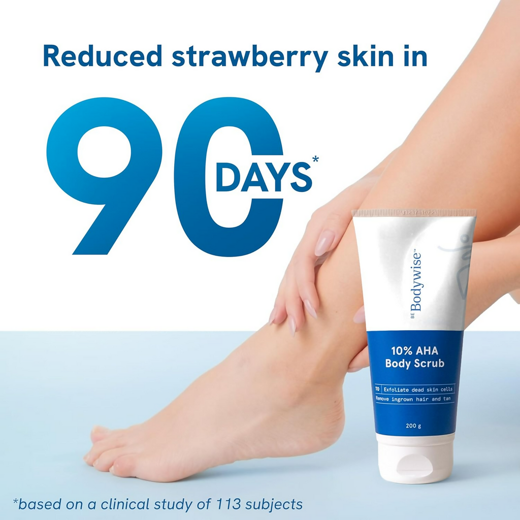 BeBodywise 10% Lactic AHA Exfoliating Body Scrub | Grocsy