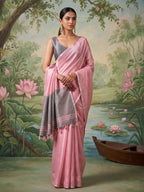 Shree Shyam Fashion Light Pink Tissue Silk Saree | Grocsy