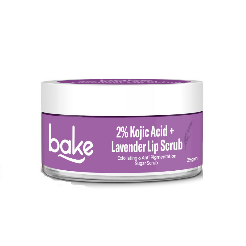 Bake 2% Kojic Acid Lavender Lip Scrub For Dark Lips & Pigmentation | Grocsy