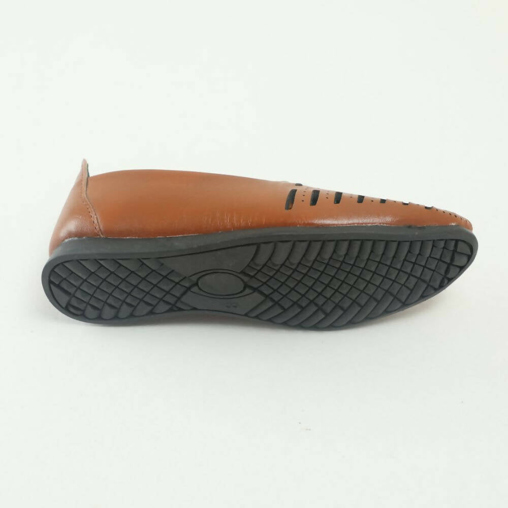 Tiny Bugs Boys Party & Ethnic Wear Mojari - Tan | Grocsy