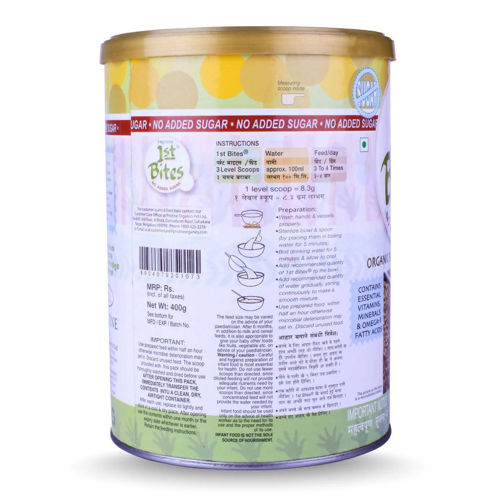 Pristine 1st Bites Organic Wheat Baby Cereal Stage-1 Tin | Grocsy