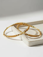 NVR Women Set of 2 Gold Plated Handcrafted Traditional Bangle | Grocsy