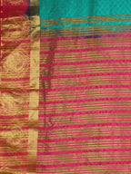 Kalamandir Floral Green Pashmina Saree | Grocsy