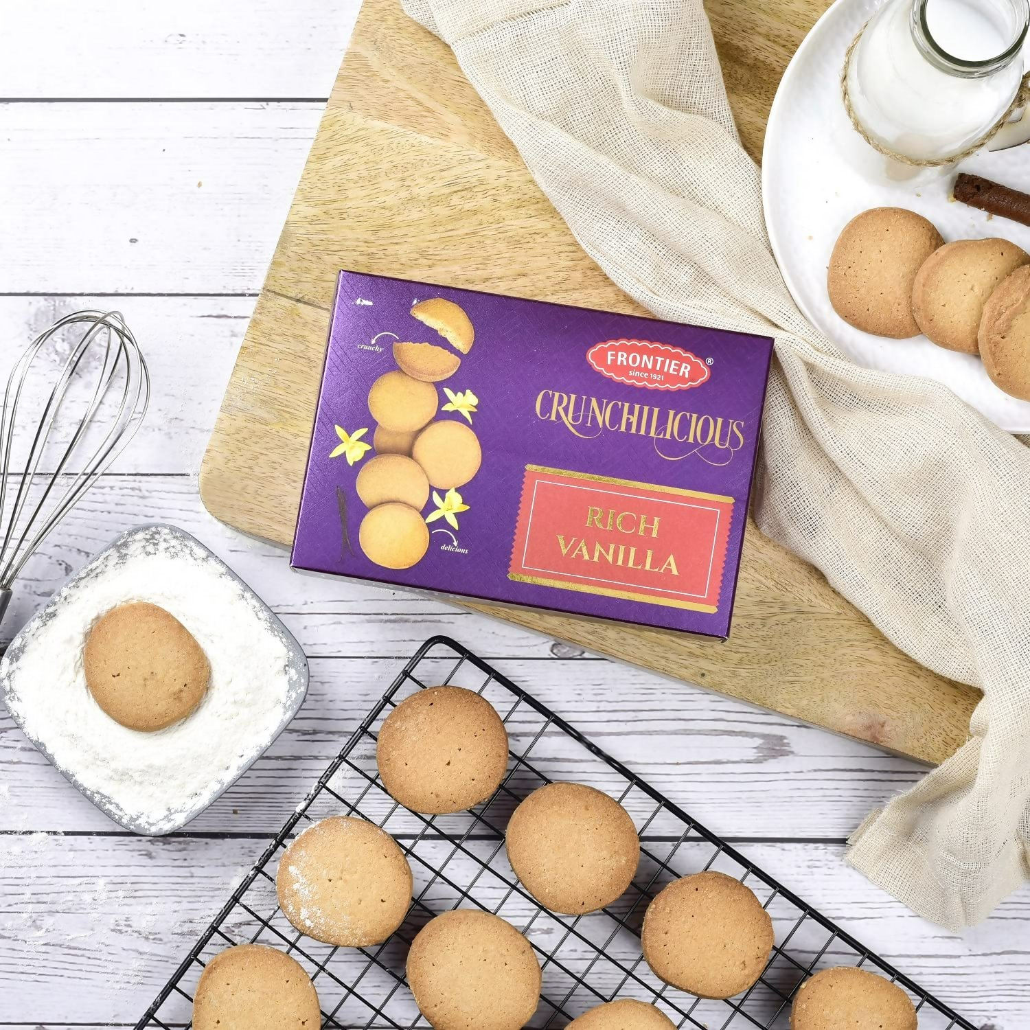 Frontier Rich Vanilla Cookies Crunchy And Delicious Biscuits | Grocsy