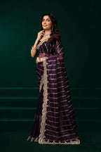 Joban Fashion Wine Net Party Wear Sarees | Grocsy