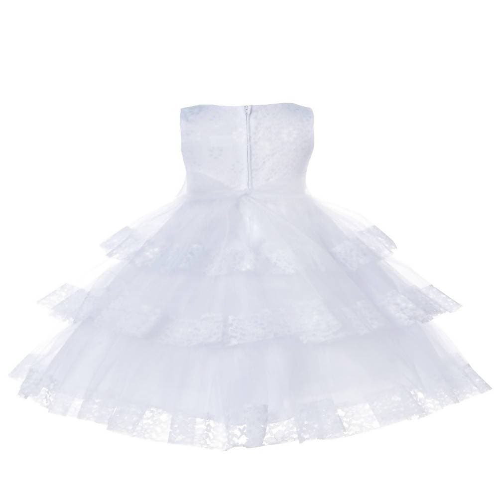Asmaani Baby Girl's white Colour Satin A-Line Maxi Full Length Dress (AS-DRESS-22115) | Grocsy