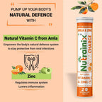 Nutrainix Charge Natural Vitamin C & Zinc Tablets | Grocsy