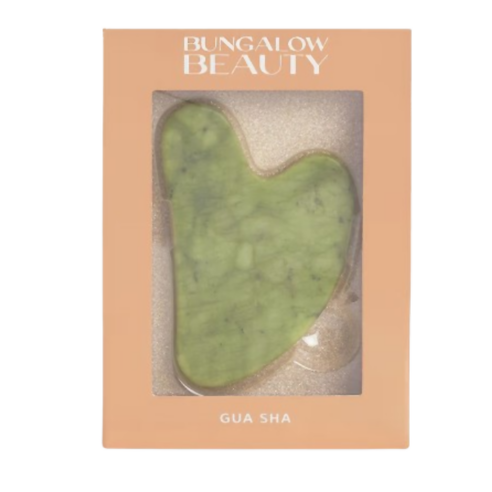 BUNGALOW BEAUTY Green Jade Gua Sha Facial Massage Tool | Grocsy