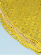 House of Panchhi Mustard Net Sequinse Work Lehenga & Blouse, Dupatta | Grocsy