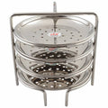 Jain Stainless Steel Small Idiappam Stand - 4 Plates | Grocsy