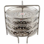 Jain Stainless Steel Small Idiappam Stand - 4 Plates | Grocsy