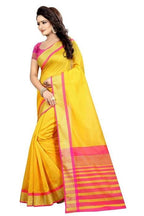 Vamika Yellow Cotton Silk Weaving Saree (MASTANI WAEVING SAREE) | Grocsy