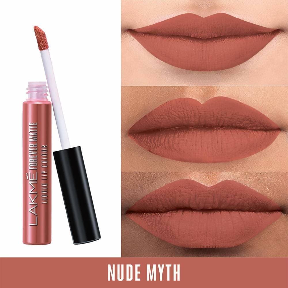 Lakme Forever Matte Liquid Lip Colour - Nude Myth | Grocsy