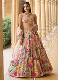Jyoti Fashion Multicolor Thread & 5mm Sequence Embroidery Georgette Lehenga Choli with Dupatta | Grocsy