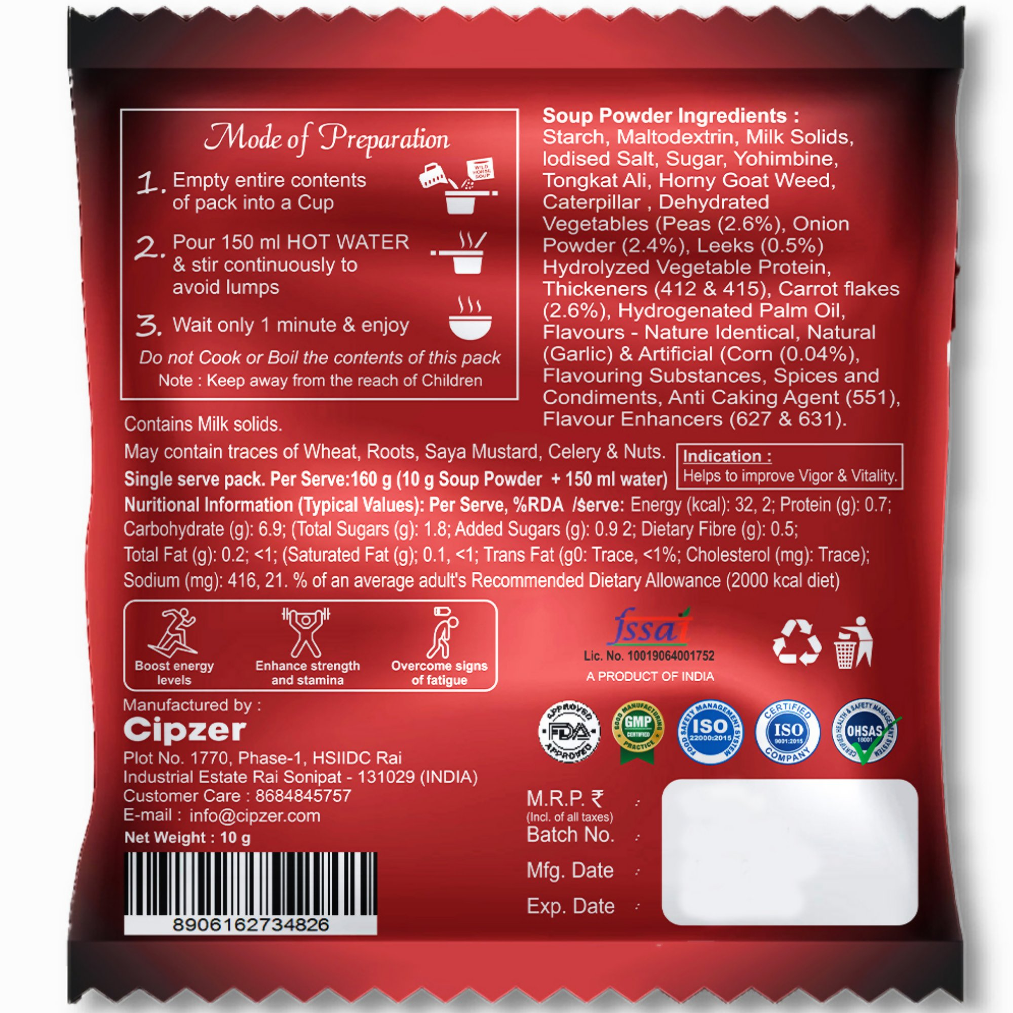 Cipzer Wild Horse Plus Mixed Vegetable Wellness Soup | Grocsy