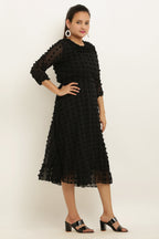 PAVONINE Buta-Design Black Dress For Girls & Women | Grocsy