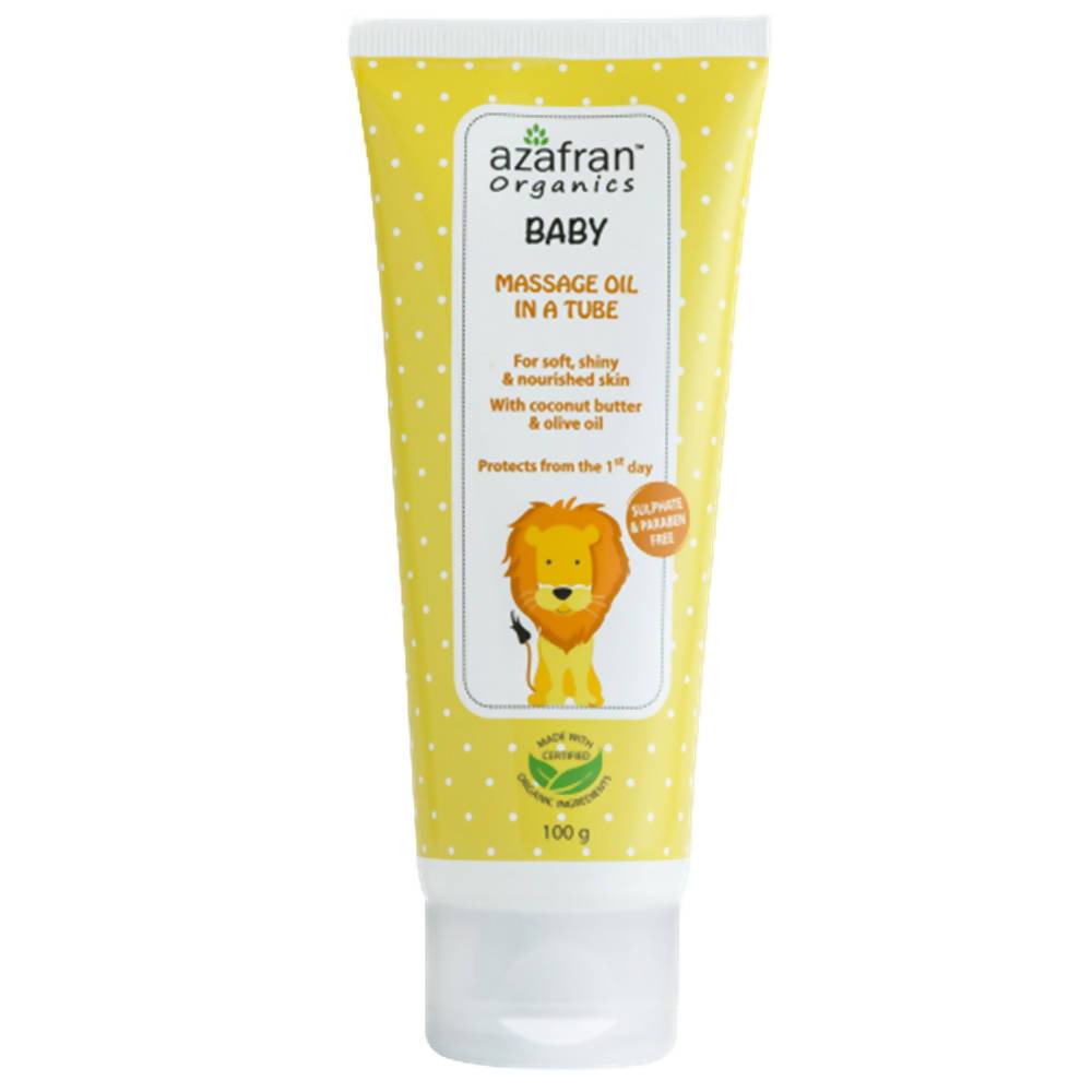 Azafran Organics Baby Massage Oil In A Tube | Grocsy