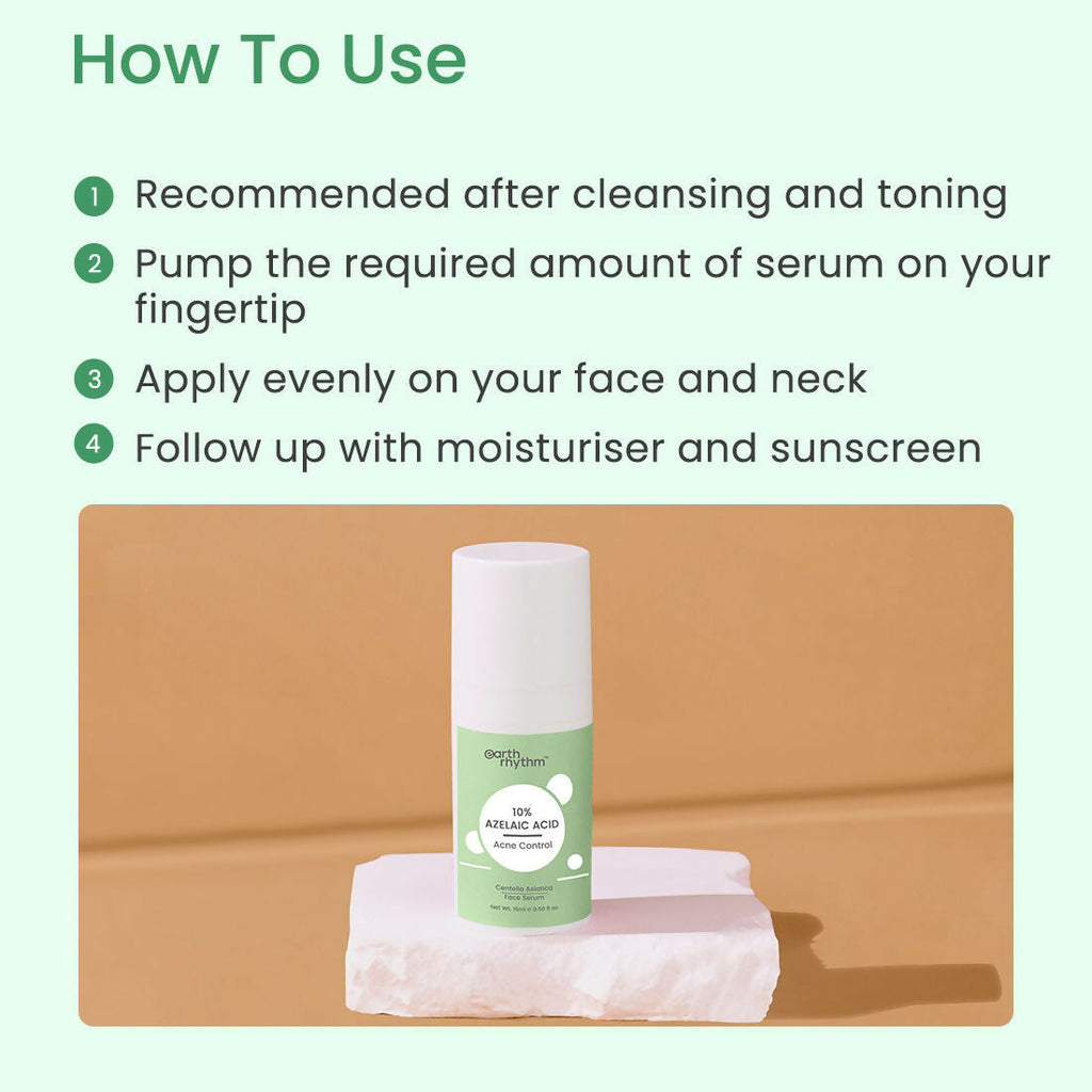 Earth Rhythm 10% Azelaic Acid Acne Control Face Serum | Grocsy
