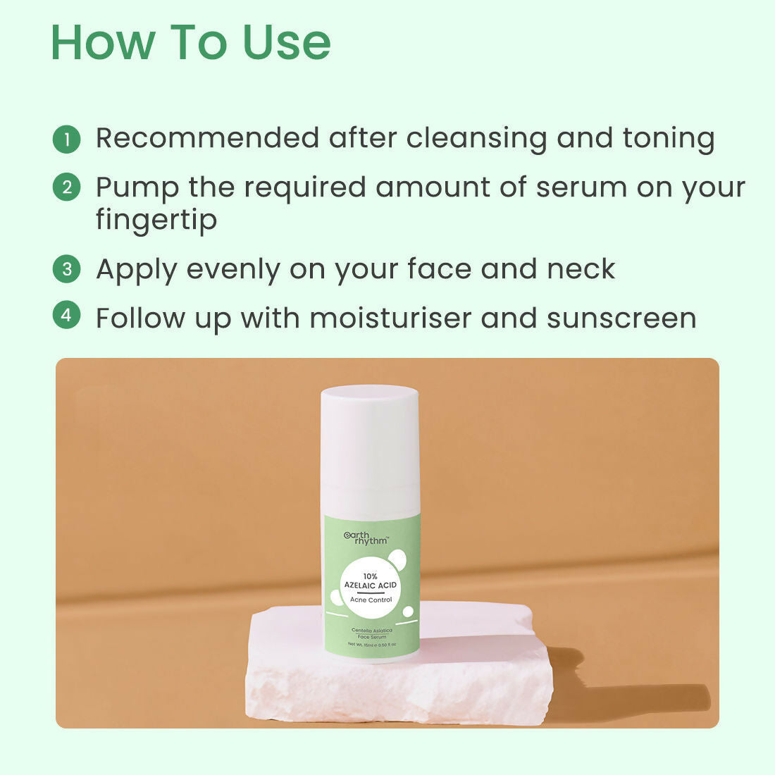 Earth Rhythm 10% Azelaic Acid Acne Control Face Serum | Grocsy