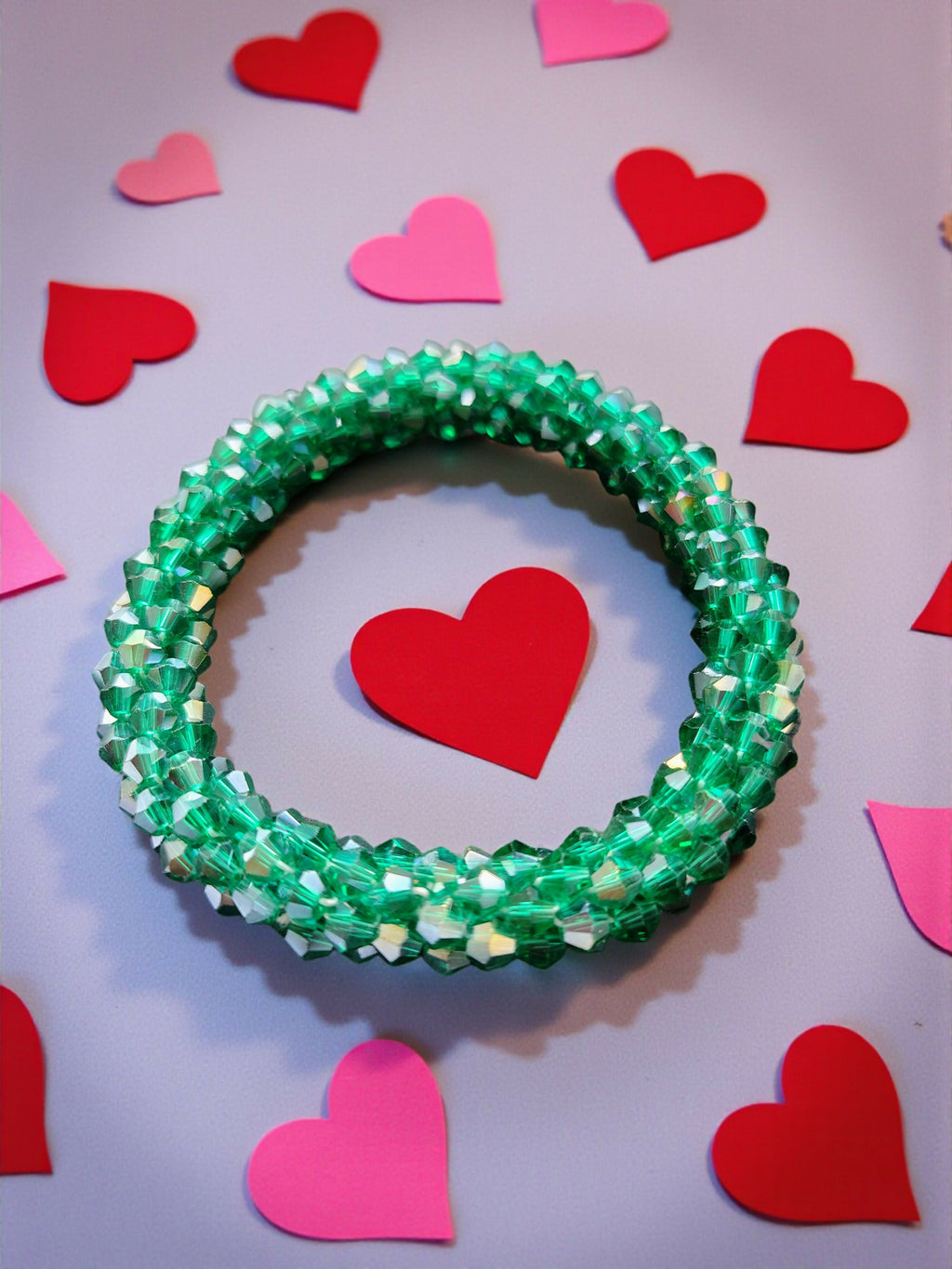 Inhanns Unisex Crystal Bloom – Adjustable Crystal Bead Bracelets - Sea Green | Grocsy