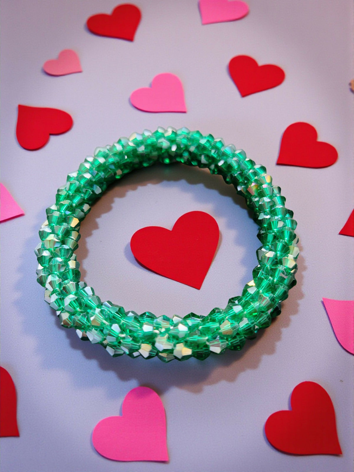 Inhanns Unisex Crystal Bloom – Adjustable Crystal Bead Bracelets - Sea Green | Grocsy