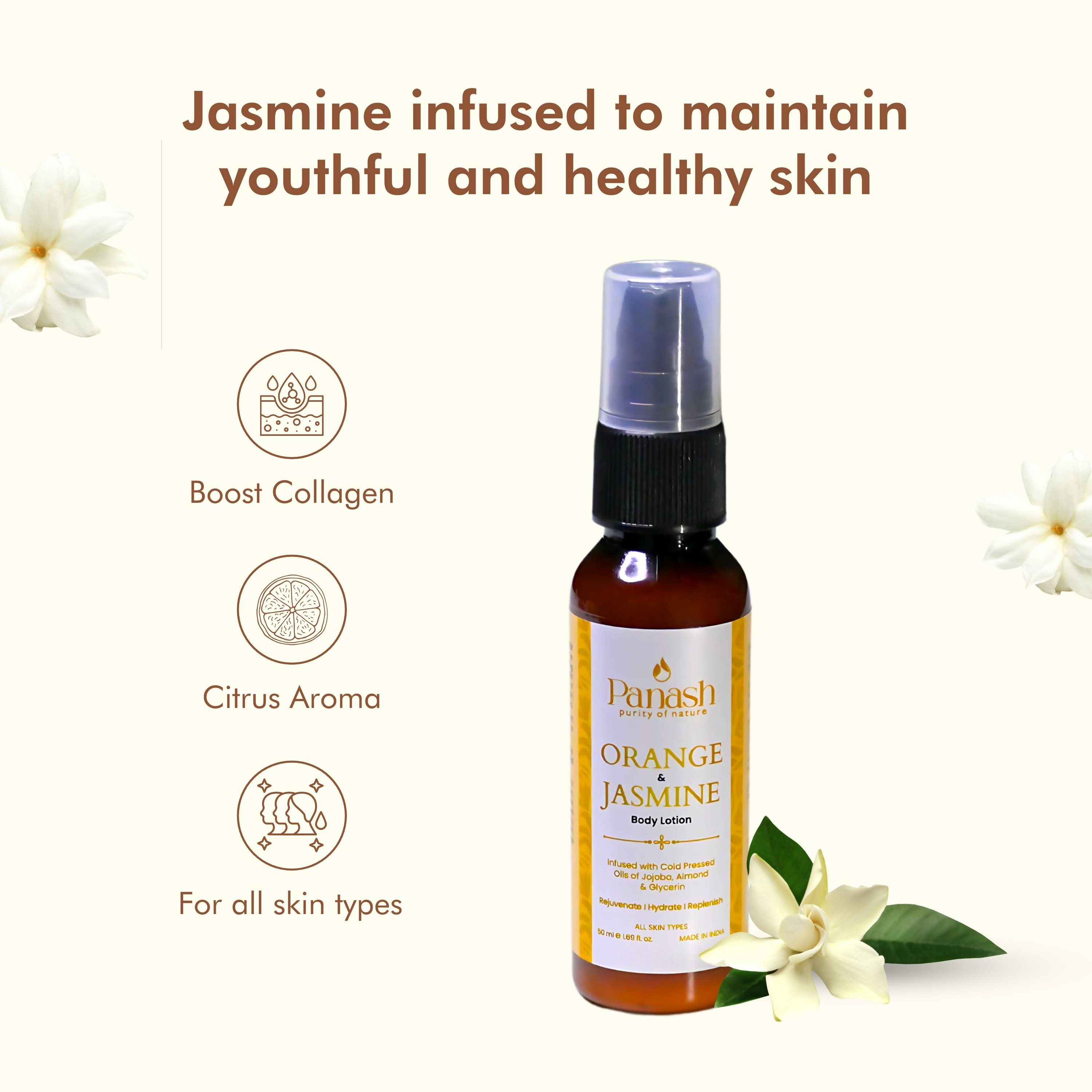 Panash Orange & Jasmine Body Lotion | Grocsy