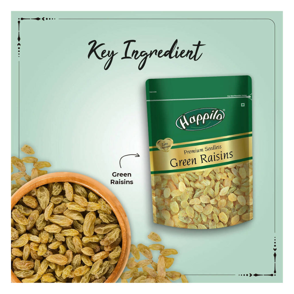 Happilo Premium Seedless Green Raisins | Grocsy