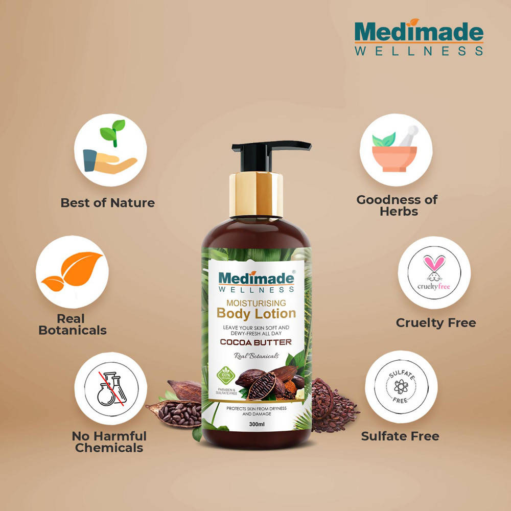 Medimade Wellness Cocoa Butter Moisturising Body Lotion | Grocsy