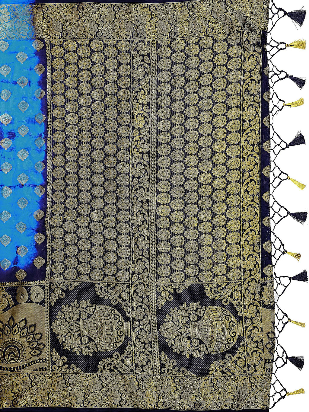 Mimosa Women's Banarasi Art Silk Multicolor Saree | Grocsy