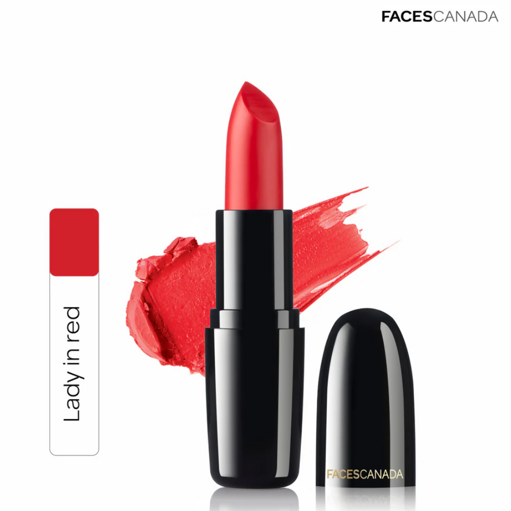 Faces Canada Creme Finish Lipstick - Lady In Red 11 | Grocsy