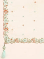 House of Panchhi Sea Green Net Sequins and Zarkan embroidery Lehenga choli & Dupatta | Grocsy