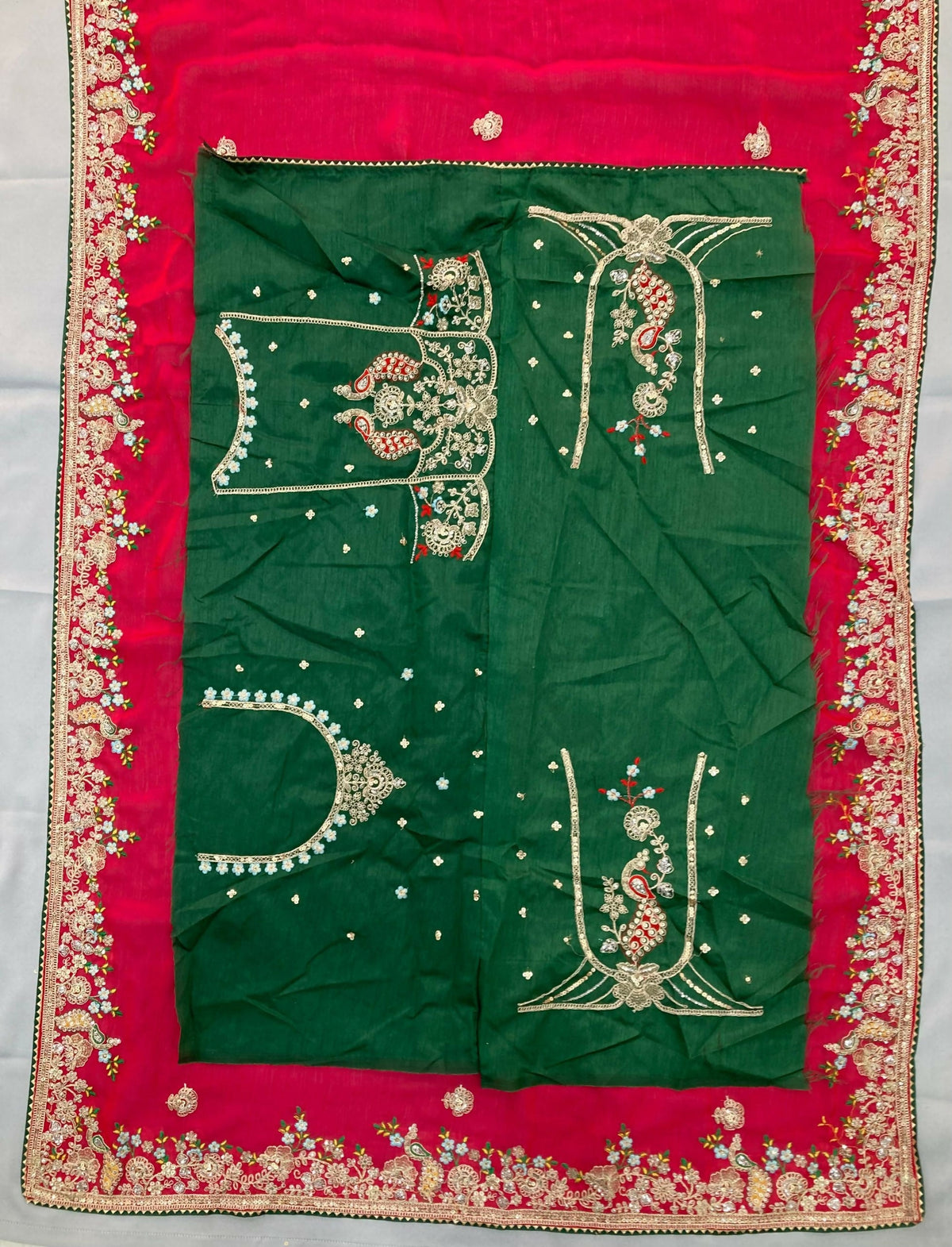 Teeya Creation New Stylish Party Wear Soft Fendy Chiffon Silk Saree-Pink | Grocsy