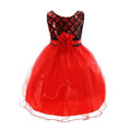 Asmaani Baby Girl's Black & Red Colour Satin A-Line Maxi Full Length Dress (AS-DRESS-22082) | Grocsy
