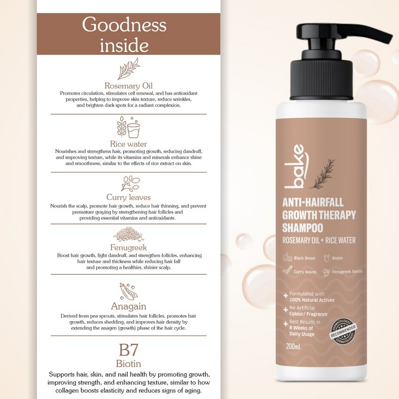 Bake Rosemary Anti Hair Fall Shampoo For Hair Fall Control & Hair Growth | Grocsy