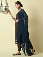 Myshka Women's Multi Straight Kurta & Trousers With Dupatta | Grocsy