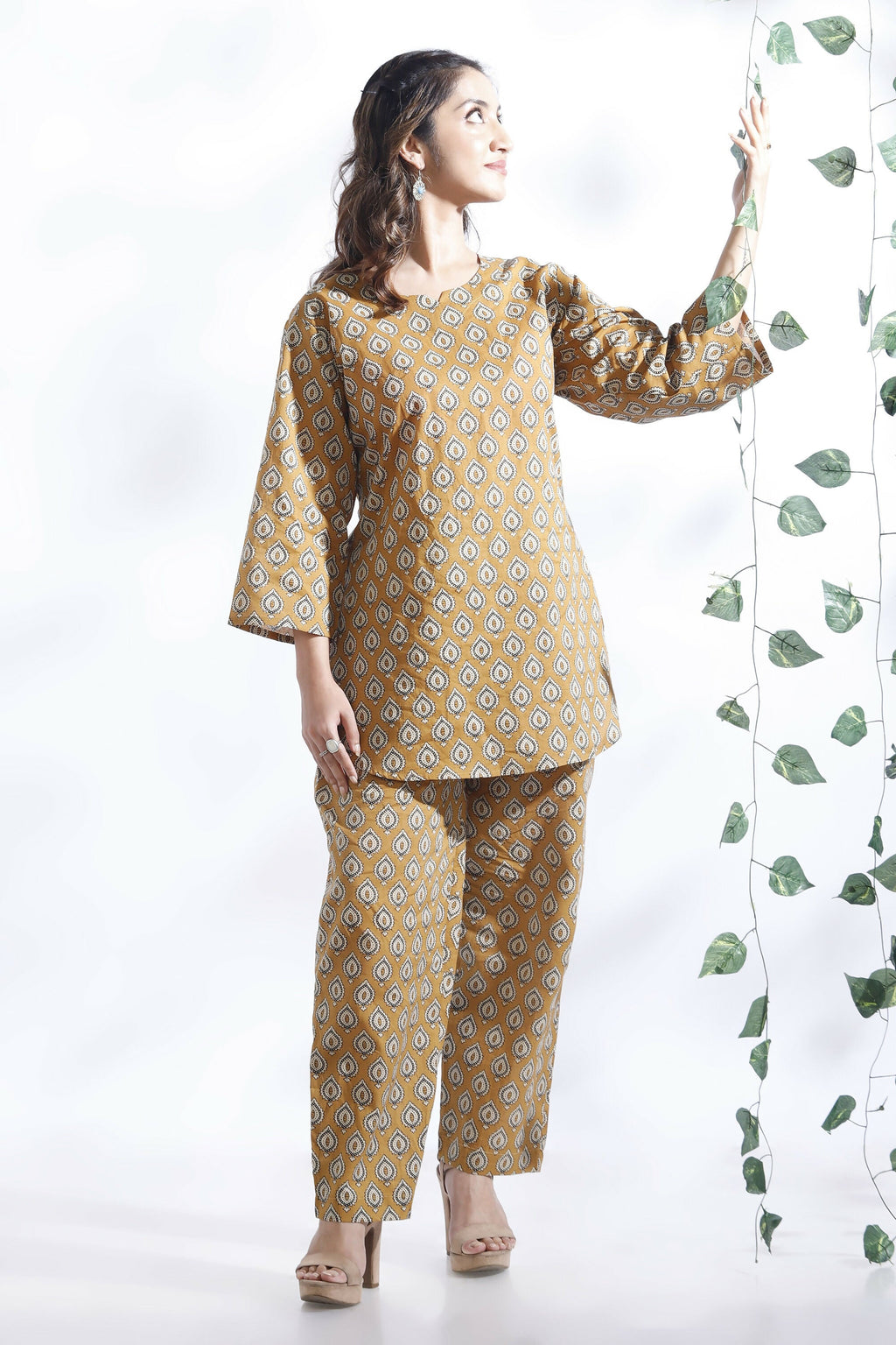 Breathables Yellow Butta Cotton Co-Ord Set | Grocsy