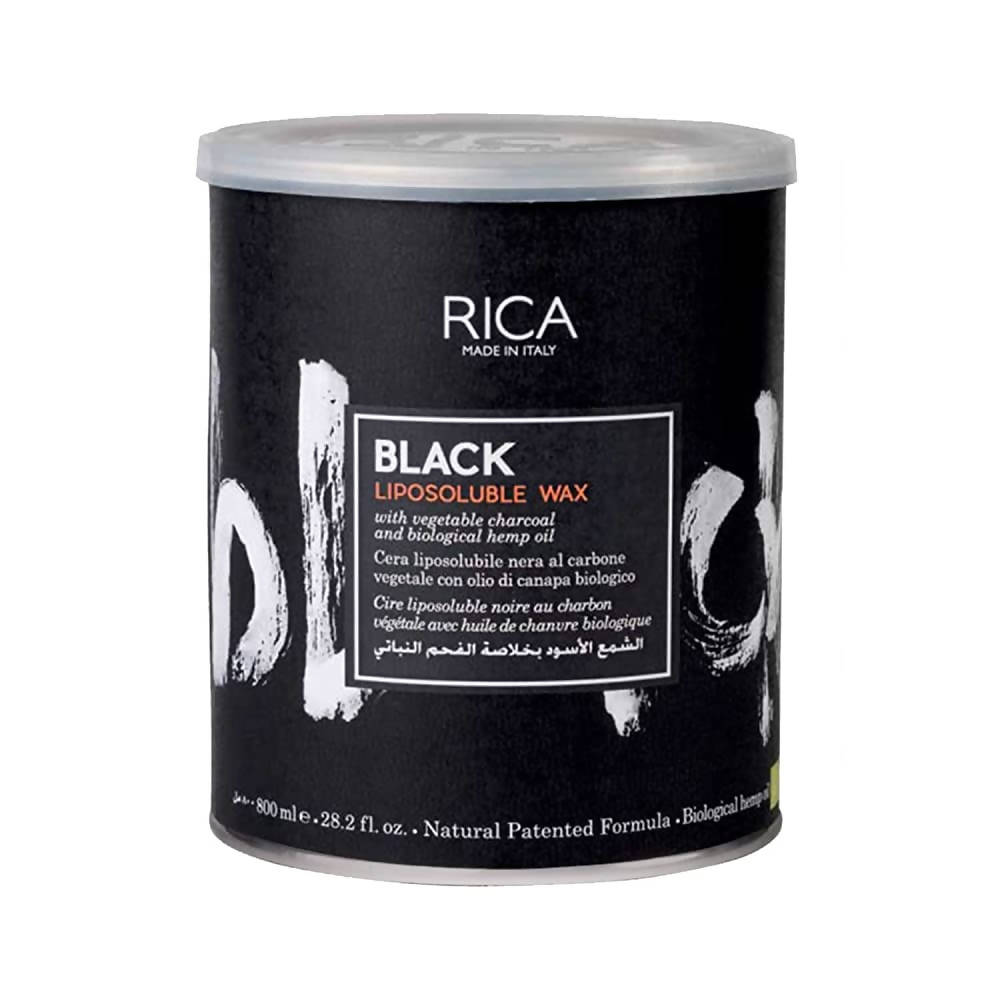 Rica Black Liposoluble Wax With Vegetable Charcoal, For All Skin Types | Grocsy