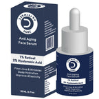 Dermistry Pure 1% Retinol 2% Hyaluronic Acid Anti Aging Moisturizer Face Serum Fine Lines & Wrinkles | Grocsy