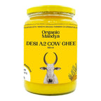 Organic Mandya Premium A2 Desi Ghee | Pure, Natural & Healthy | Forest Grazed, Stress Free Cattle | Ethically Sourced | Glass Jar | Grocsy
