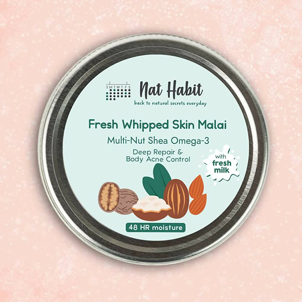 Nat Habit Multi-Nut Shea Omega-3 Fresh Whipped Skin Malai | Grocsy