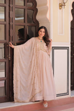 Joban Fashion Chiku Georgette Sequence Embroidery Work Kurta Set | Grocsy
