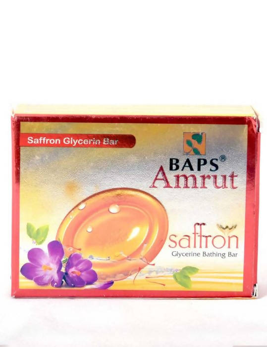 Baps Amrut Saffron Glycerin Bathing Bar | Grocsy