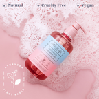 Natural Vibes Deep Cleanse & Exfoliating Routine - Shower Gel Body Wash & Scrubbing Glove | Grocsy