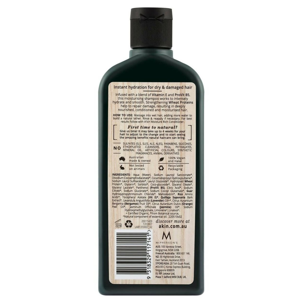 Akin Moisture Rich Wheat Protein Shampoo | Grocsy